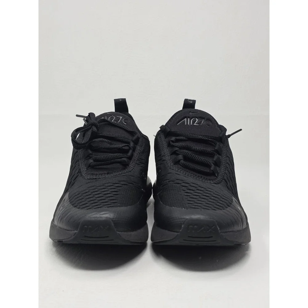 Nike Air Max 270 Kids Size 6.5Y Black Mesh Low Top Lace Up Sneakers BQ5776-001